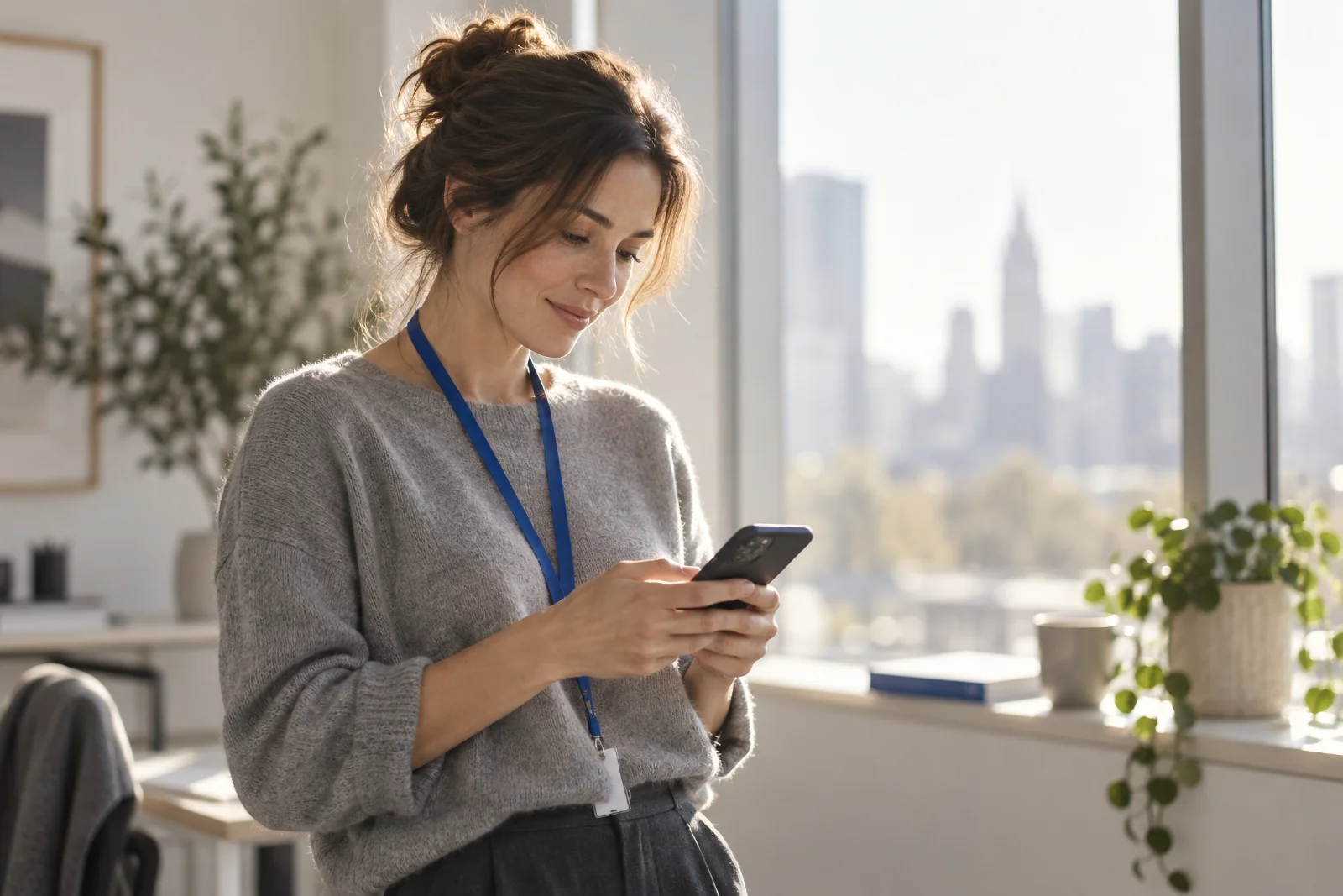 Person reviewing Omnilytics market insights dashboard on a phone